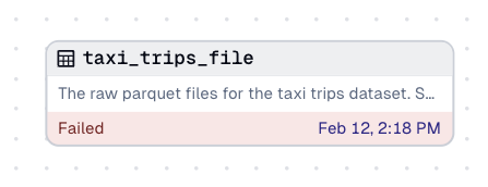 Failed taxi_trips_file asset